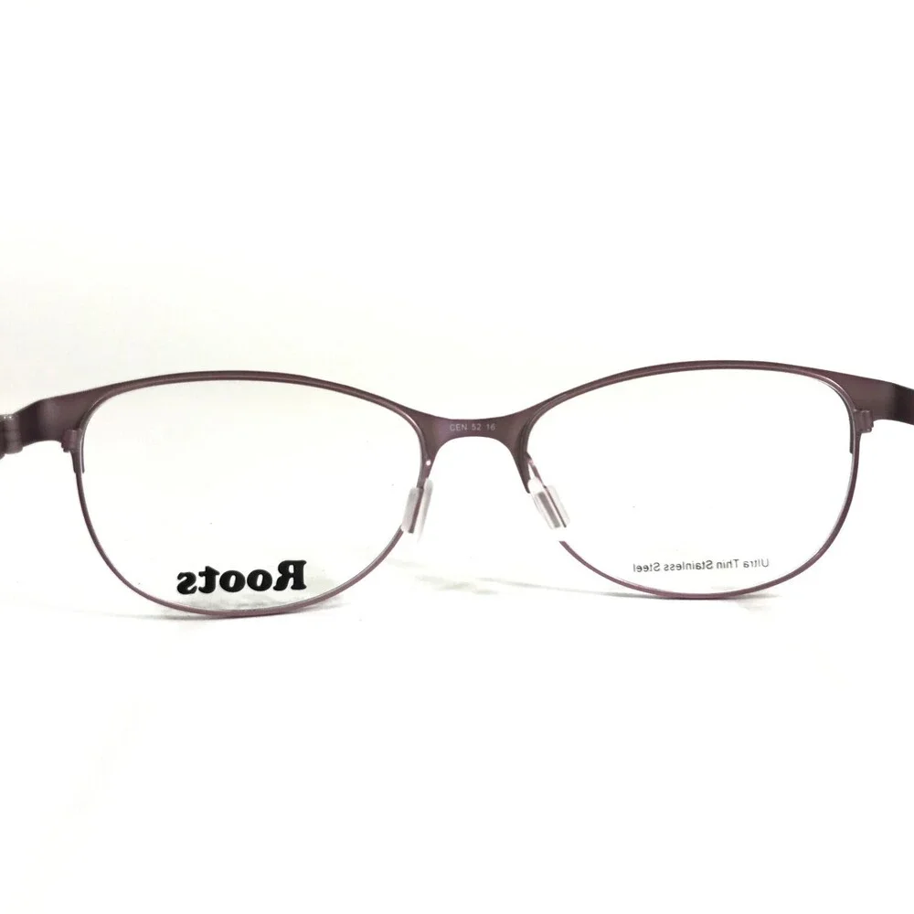 Roots Canada Eyeglasses Frames RT698 PLM CEN Purple Cat Eye Full Rim 52-16-135